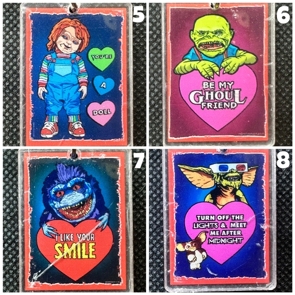 Creepy Valentines Card KBK Acrylic Keychains - Picture 2 of 8